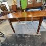 Antique extendable farmhouse Tuscan table in solid walnut, 19th century
