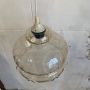Glass bell pendant lamp from the 1970s
