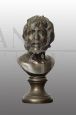 Heizler - Antique bronze sculpture depicting the head of the philosopher Seneca