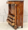 Antique Empire secretaire in walnut with black marble top, 19th century