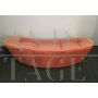 Vintage curved sofa in pink velvet in Gio Ponti style
