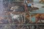 Painting with bucolic scene, oil on panel from the late 18th century in an antique frame