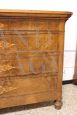 Antique inlaid walnut chest of drawers from the Charles X era