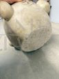 Large antique mortar in Carrara marble with the coat of arms of the Order of Malta