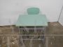 Vintage green formica school desk with chair, 1970s   