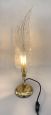Effetre feather table lamp in Murano glass and brass