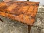 Antique extendable table in inlaid walnut root, from a Palladian villa