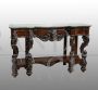 Antique Louis Philippe Neapolitan console with gray marble top