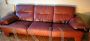 Vintage three seater sofa in brown leather