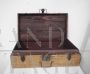 1940s fir and rattan suitcase