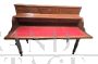 Antique mahogany drop-front desk from the mid-19th century                            