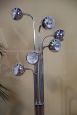 Reggiani style floor lamp with 6 chrome lights