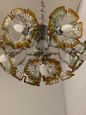 Mazzega chandelier from the 70s with 7 Murano glass flowers lights