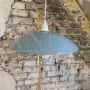Delmas pendant light in blue-mauve metal, 1980s
