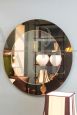Pair of vintage style mirrors in the shape of a porthole