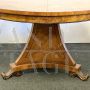 Antique round table in birch briar, early 1900s