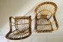 Franco Albini wicker set with a sofa and two armchairs, 1960s