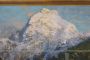 Cesare Bentivoglio - mountain landscape painting with river, signed