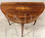 Charles X console table in inlaid walnut, Italy 19th century