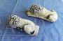 Pair of small sculptures of sleeping lions, inspired by Antonio Canova
