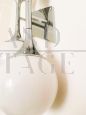 Vintage wall light in chromed metal and blown glass, Italy 1970s