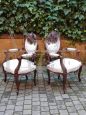 Antique Liberty Art Nouveau living room with sofa and two armchairs
