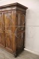 Antique wardrobe in solid walnut with secret compartment, 17th century