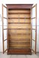 Large antique display bookcase in poplar wood from the 19th century
