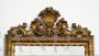 Antique Louis XVI Neapolitan mirror in gilded and carved wood