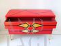 Deco style chest of drawers with geometric pattern