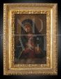 Our Lady of Sorrows, antique painting with coeval frame