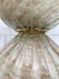 Pair of large AVEM table lamps in beige and gold Murano glass