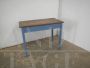 Vintage kitchen table in light blue lacquered wood, 1950s