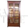 Large antique display bookcase in poplar wood from the 19th century      