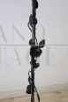 Art Nouveau floor lamp in wrought iron with floral motif