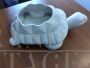 Large white Bassano ceramic container turtle 