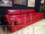 Red leather sofa by Poltrona Frau