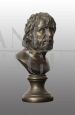Heizler - Antique bronze sculpture depicting the head of the philosopher Seneca