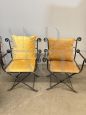 Pair of classic wrought iron armchairs