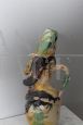 Seminara majolica jug from Calabria with anthropomorphic figure
