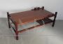 Vintage low coffee table with tray, 1950s                            