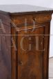 Antique Louis Philippe bedside table in mahogany feather with marble top