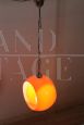 Orange Murano glass pendant light, Italian Space Age 1960s