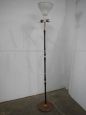 1940s floor lamp with pink marble base and lampshade