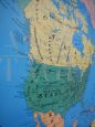 Double-sided vintage map of North America, 1990