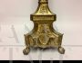Antique church candlestick in gilded bronze