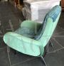 Zanuso style mid-century reclining vintage armchair