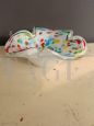 Multicolored Murano glass handkerchief bowl vase