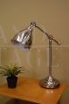 Industrial chrome table lamp
