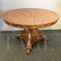 Antique round table in birch briar, early 1900s                           
                            